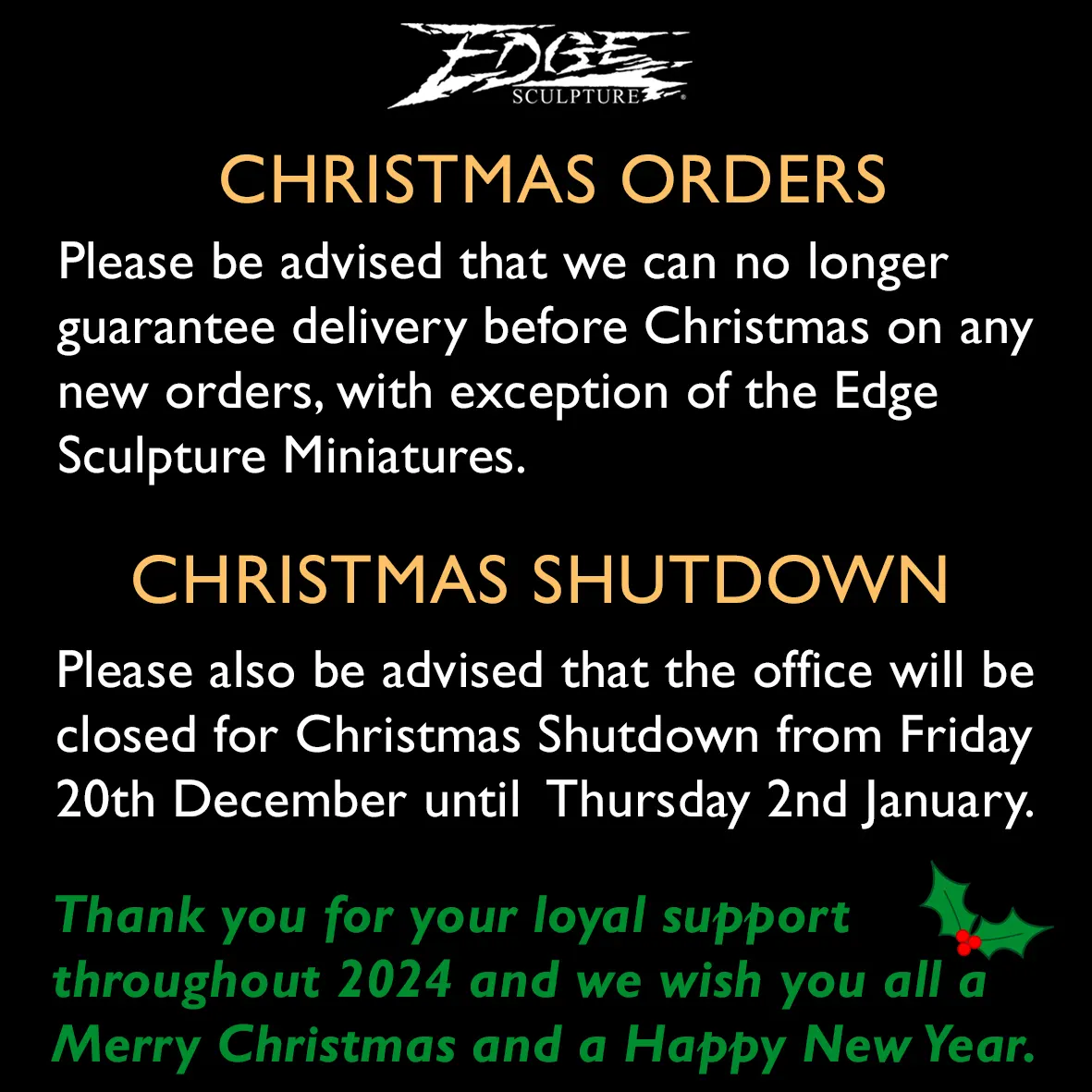 Christmas Orders